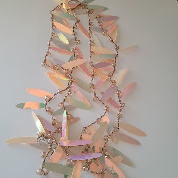 Iridescent Necklace Long Can Be Double Wrapped #0328 - Picture 7 of 10